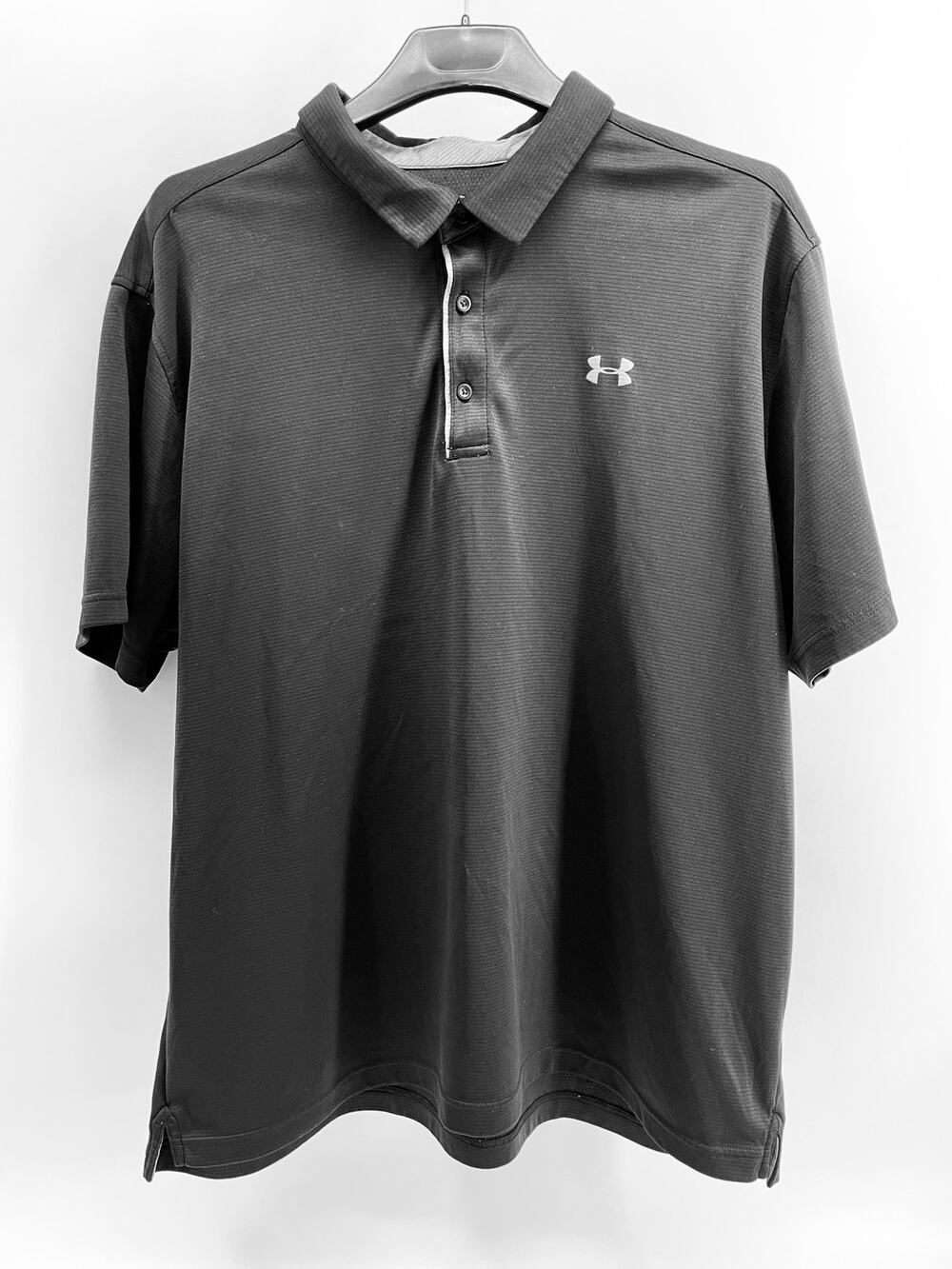 Under Armour Polo Shirt Men’s 3XL Classic Black HEATGEAR Logo Preppy Golf